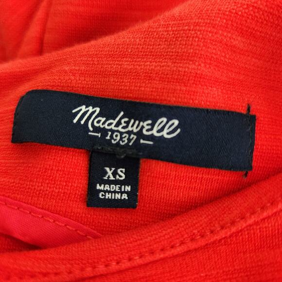Madewell Orange Shift Sleeveless Dress with Pockets - Picture 3 of 8